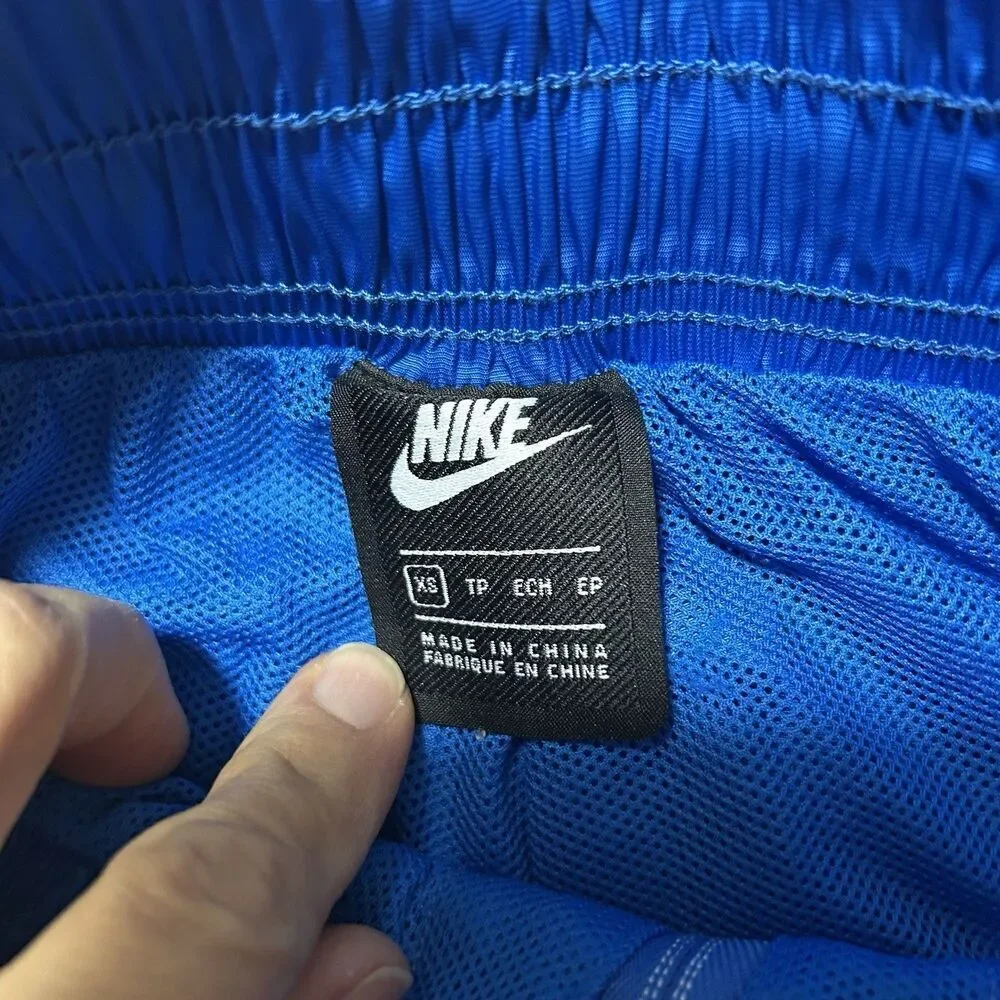 Nike Sportswear NSW Womens Woven Front Zip Jogger Track Pant XS Blue EUC